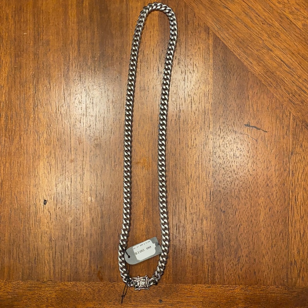 Stainless steel 8mm thick 24” long Cuban link